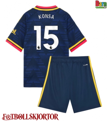 Arsenal Ezri Konsa #15 Borta Kläder Barn 2026-27 Kortärmad (+ Korta byxor)